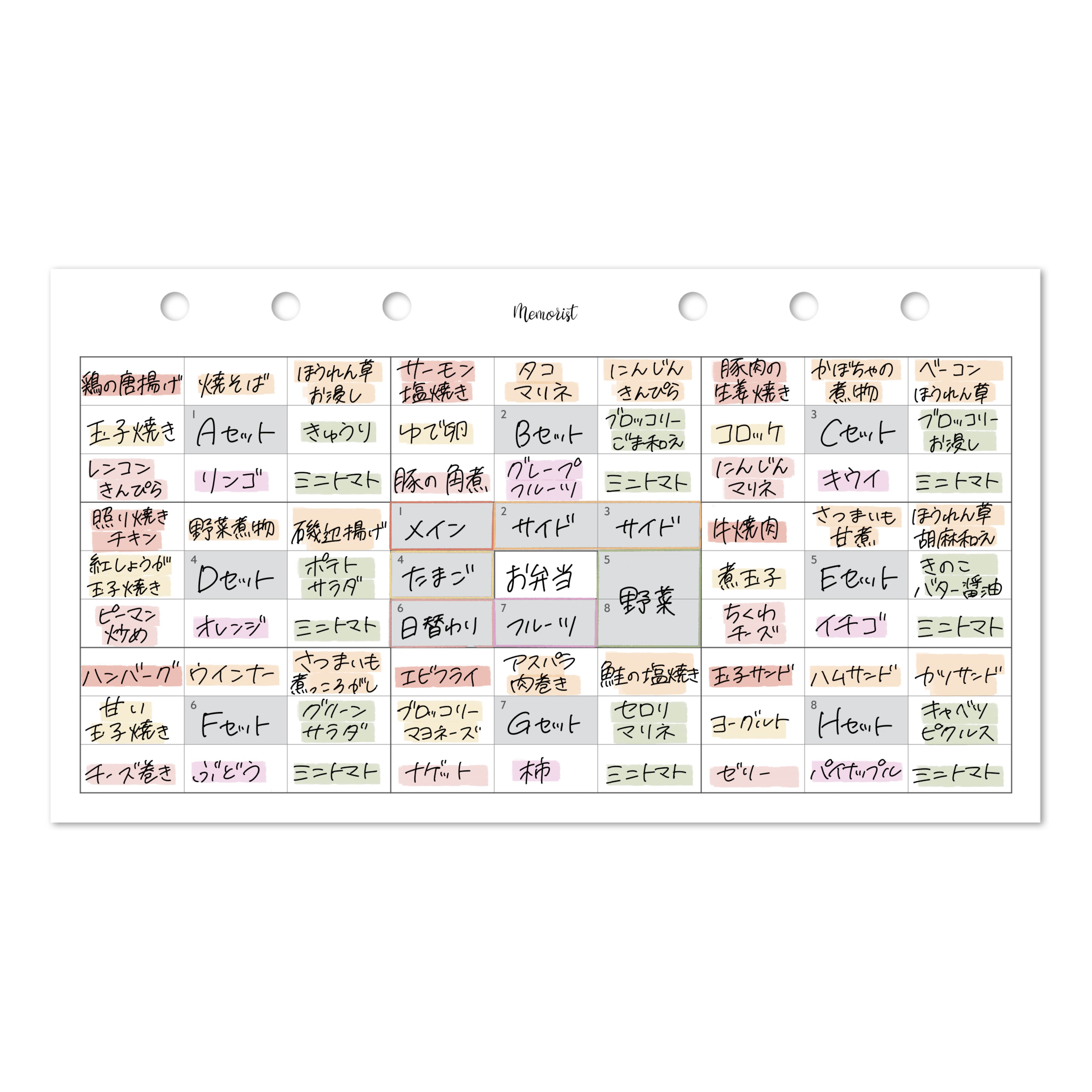 お弁当のレパートリー – Memorist｜メモリスト