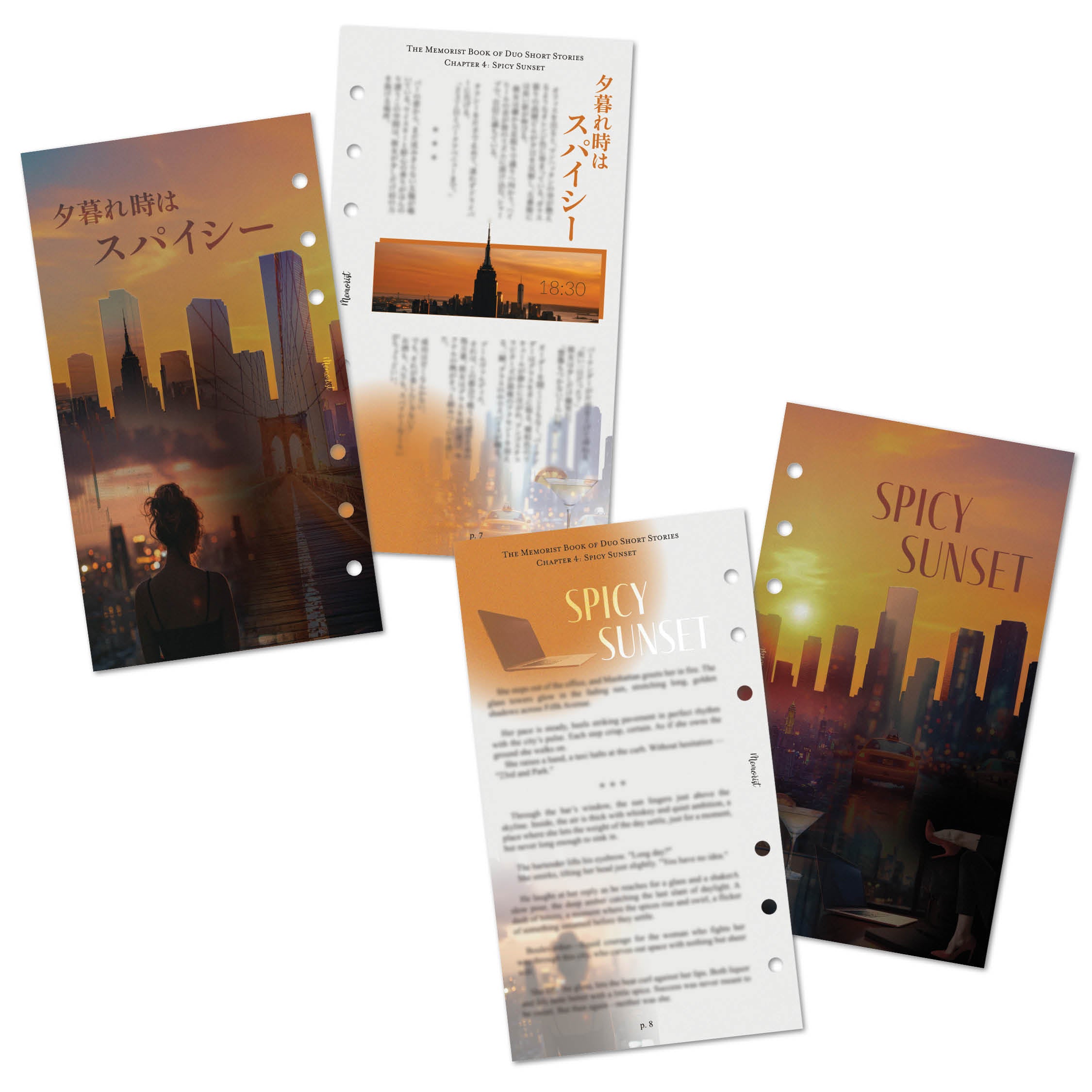 黄昏ページ Paper Divider【Spicy Sunset】 (Personal Size) – Memorist｜メモリスト
