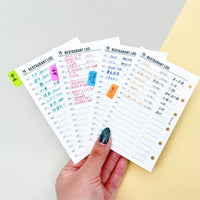 Restaurant Log (Pocket Size)