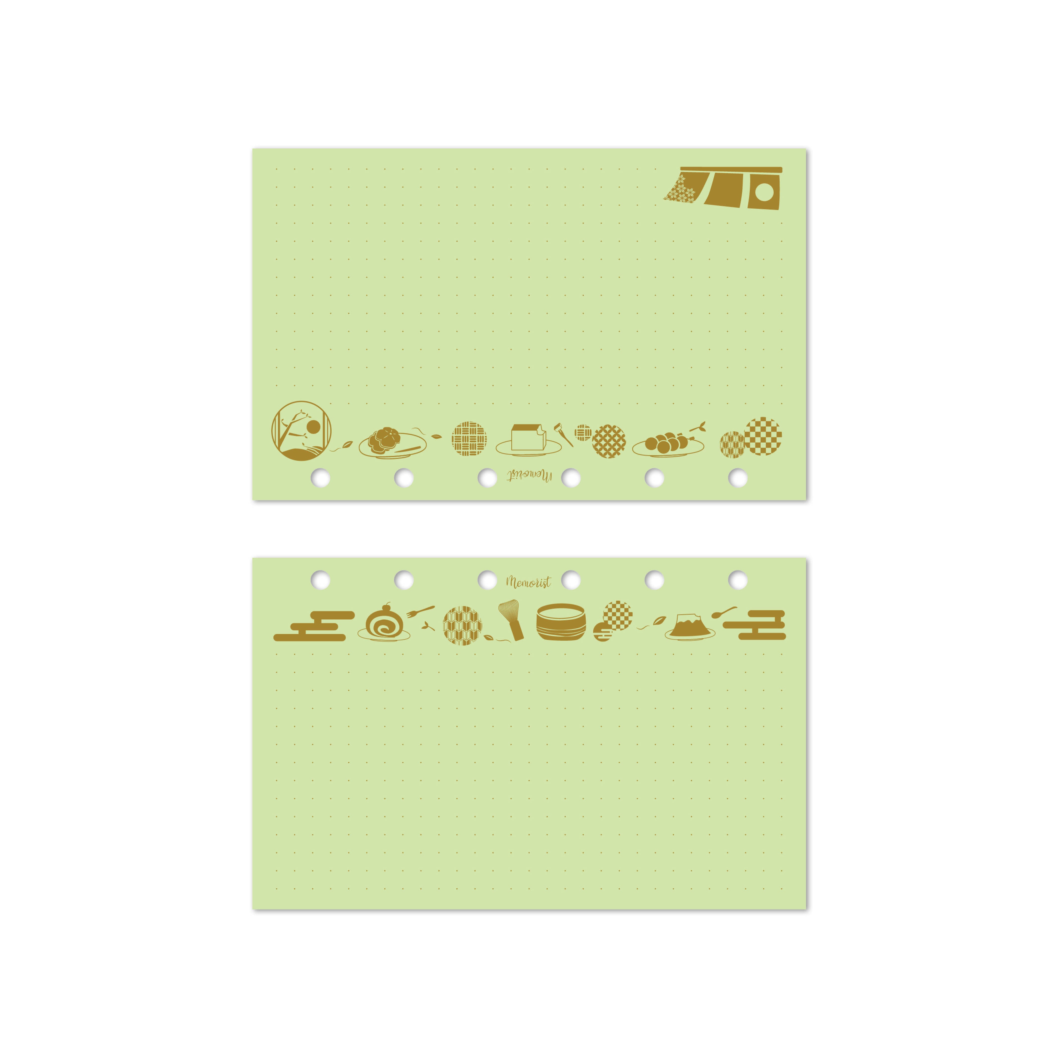 ゼン・マッチャ】カラードット方眼（ミニ6サイズ リフィル