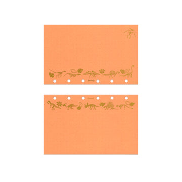Dotted-Grid Color Sideway Refill【Orange x Dino】(Pocket Size)