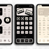 iOSアイコン 3色デザイン 「レトロレコード」