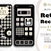 iOSアイコン 3色デザイン 「レトロレコード」