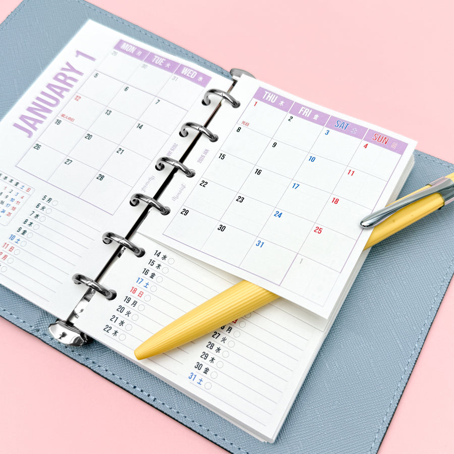 2026 Layer Schedule (Pocket Size Refill)