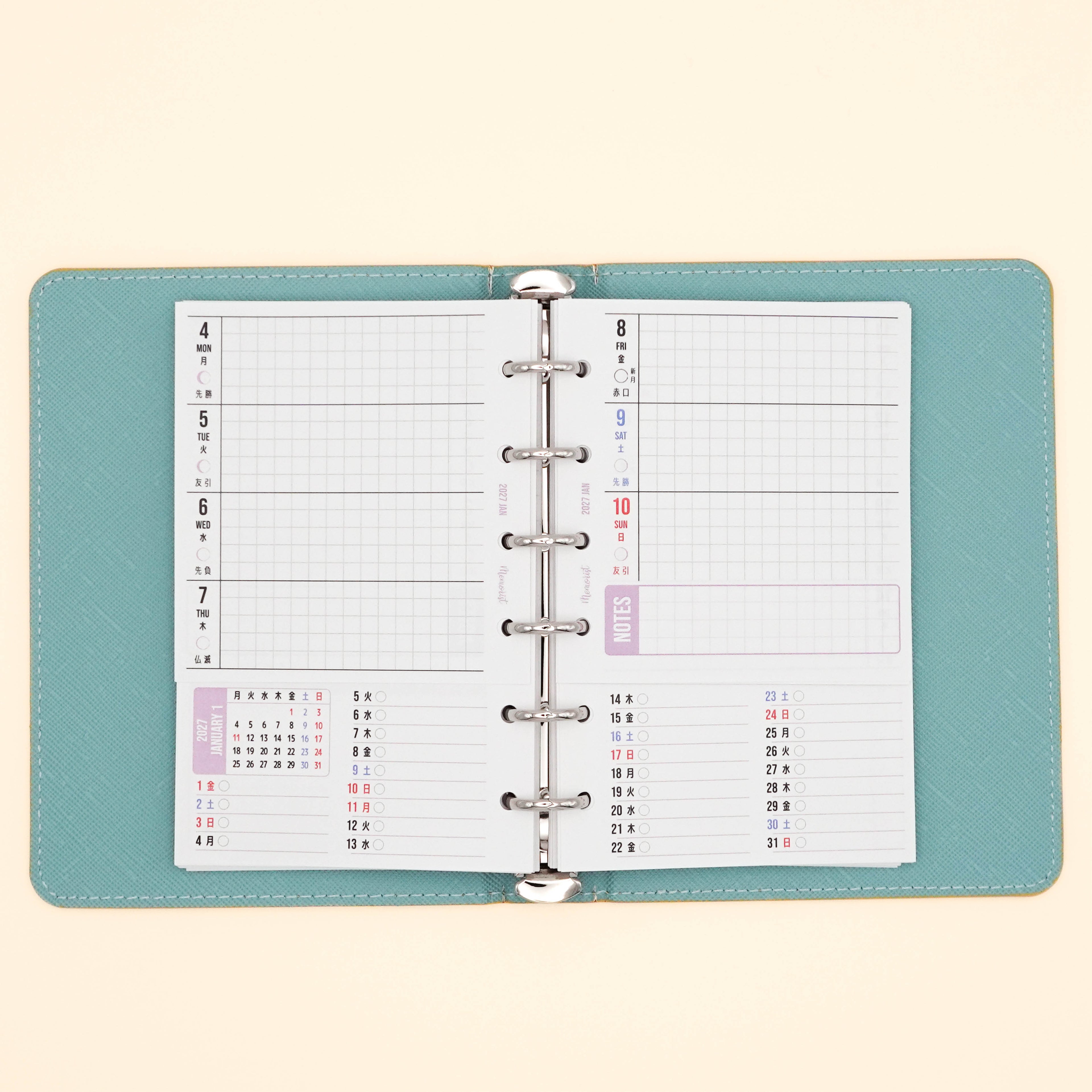 2027 Layer Schedule: Horizontal (Pocket Size)