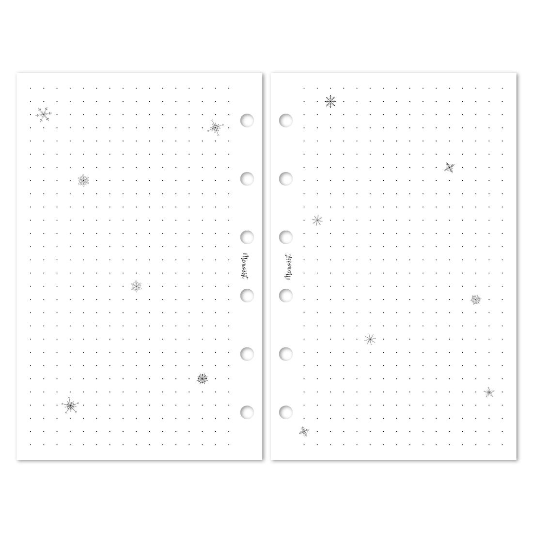 Dotted Snowflake Grid Pocket Size Refill Memorist Dotted snowflake grid pocket size refill memorist