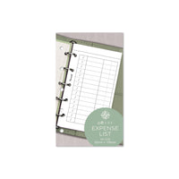 Expense List (M5 Size)