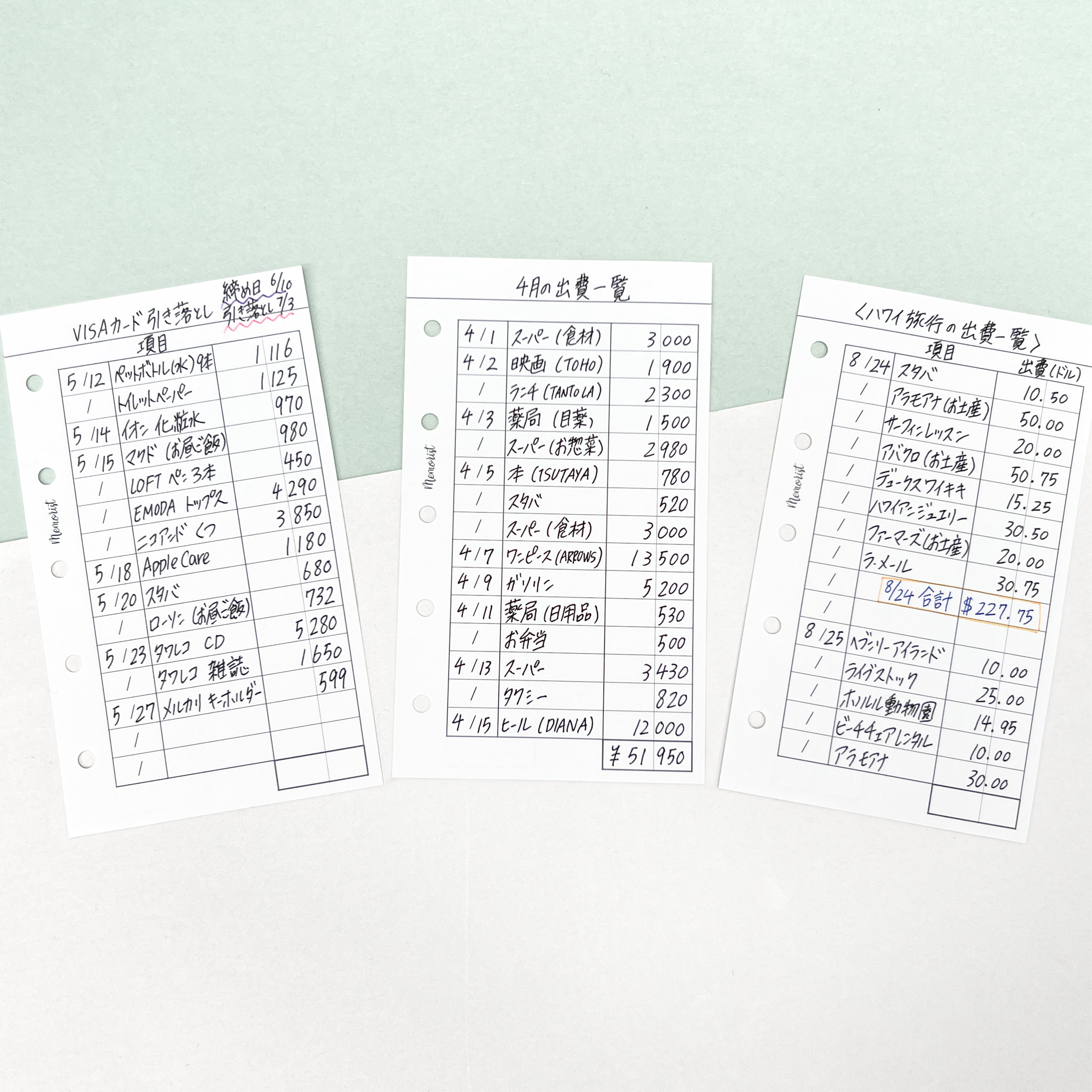 Expense List (M5 Size)