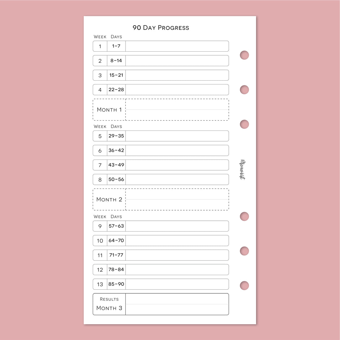 Habit Tracker 90 (Personal Size)