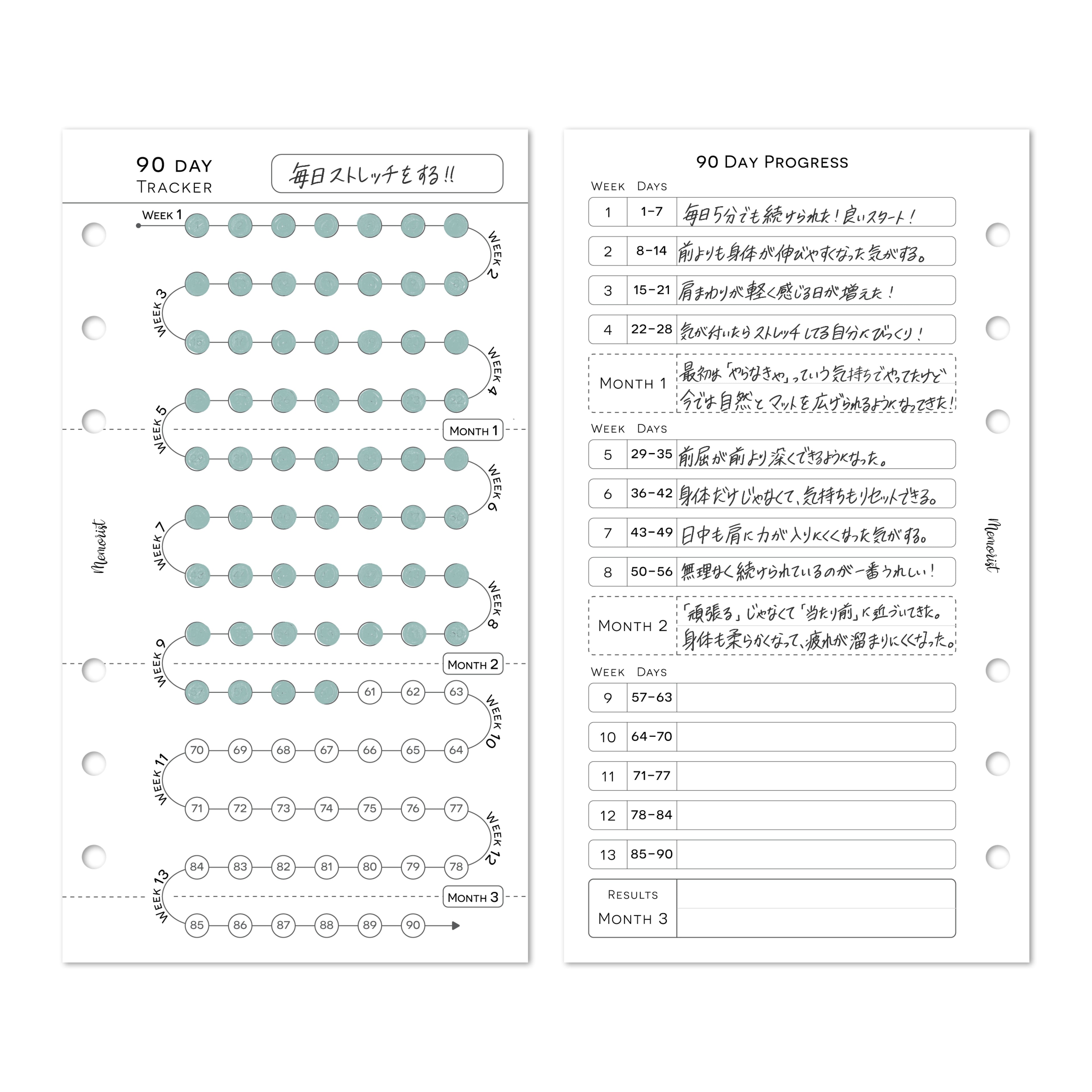 Habit Tracker 90 (Personal Size)