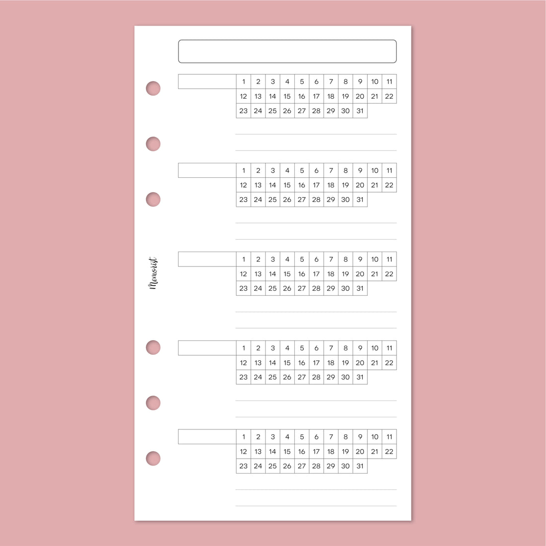 Habit Tracker BASIC (Personal Size)