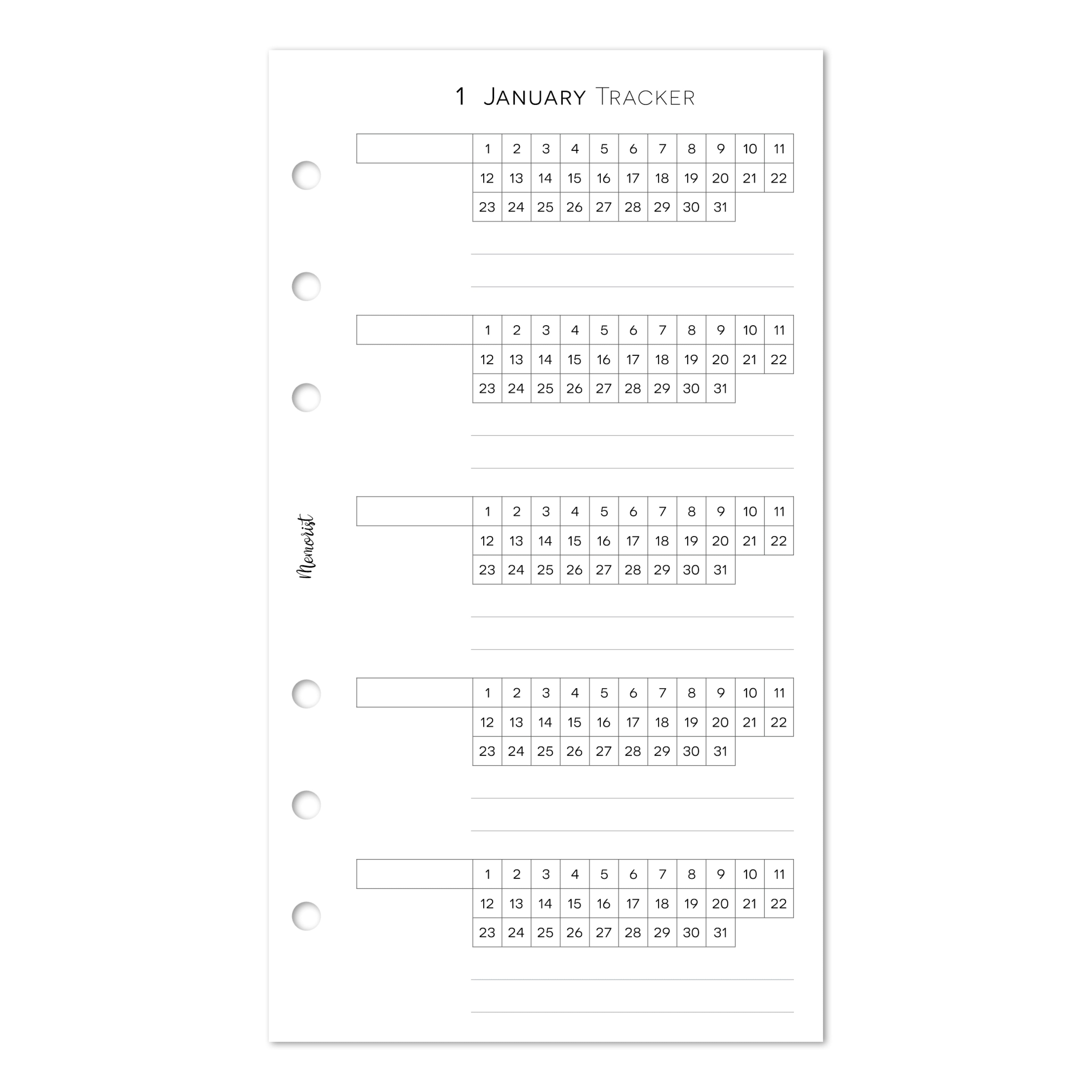 Habit Tracker BASIC (Personal Size)