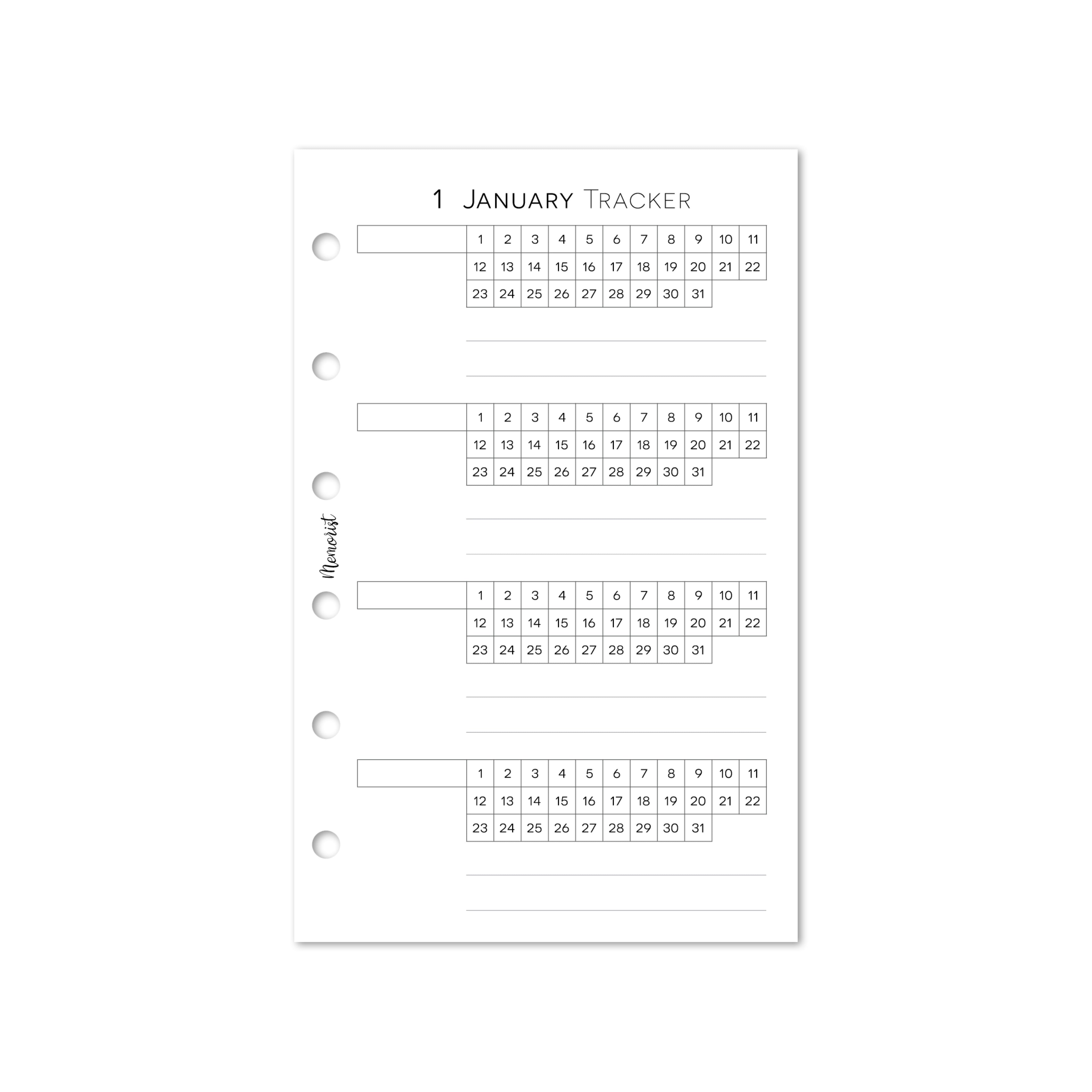Habit Tracker BASIC (Pocket Size)