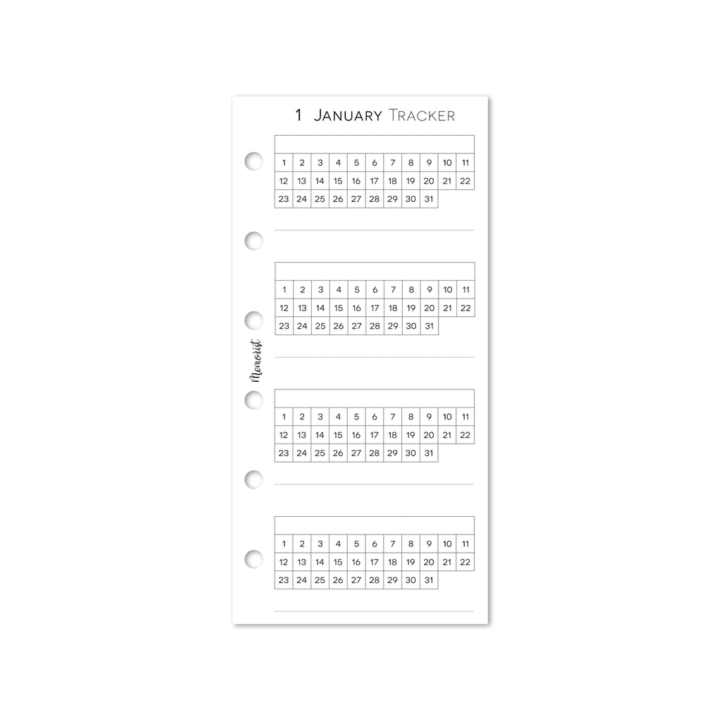 Habit Tracker BASIC (Pocket Narrow Size)