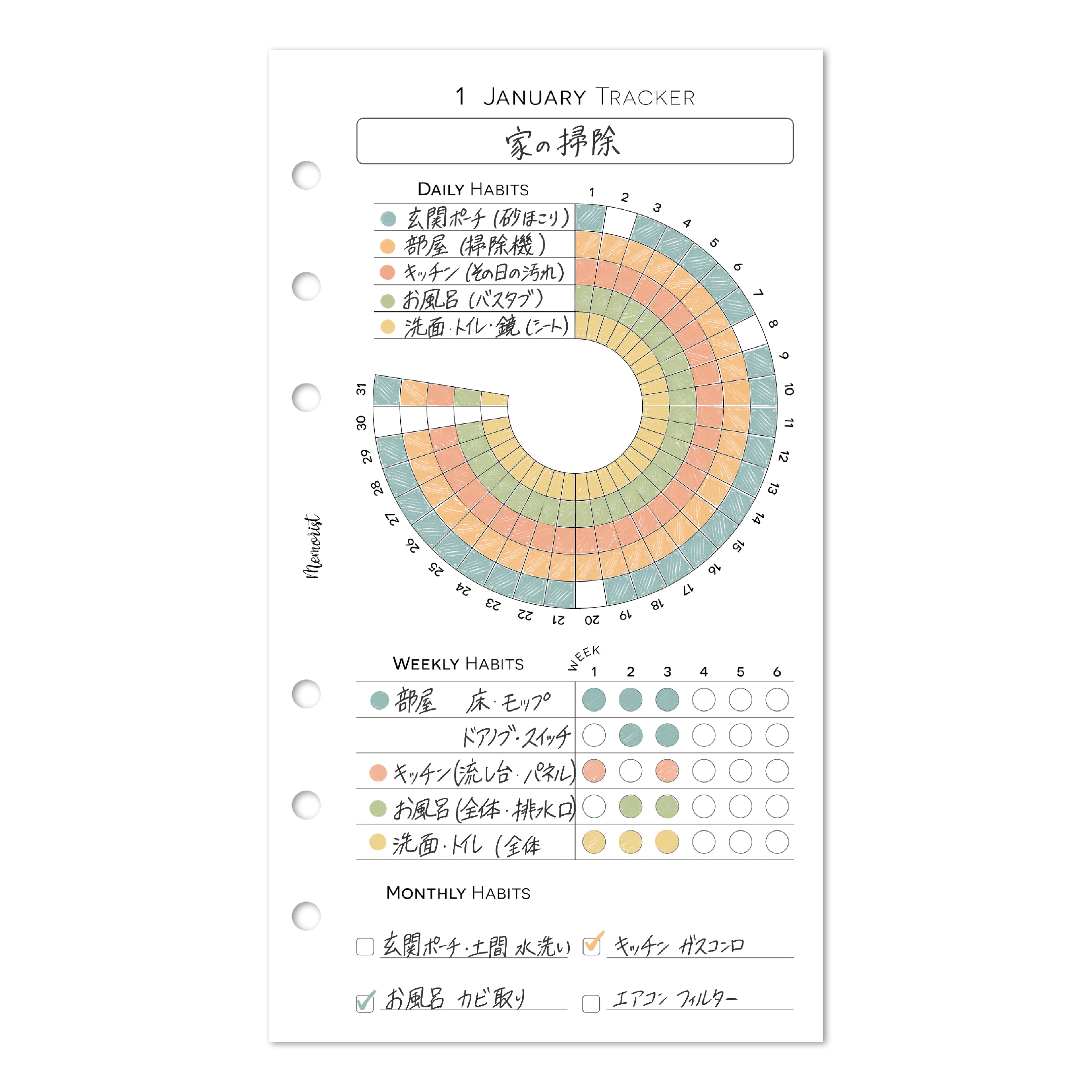 Habit Tracker MULTI (Personal Size)