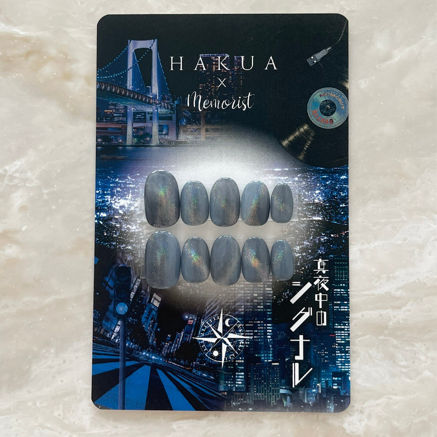 HAKUA collab DUO Press On Nails 【Midnight Signal】