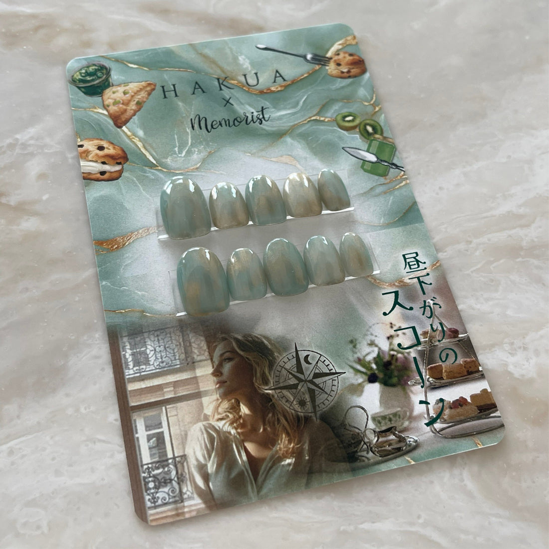HAKUA collab DUO Press On Nails 【Afternoon Scone】