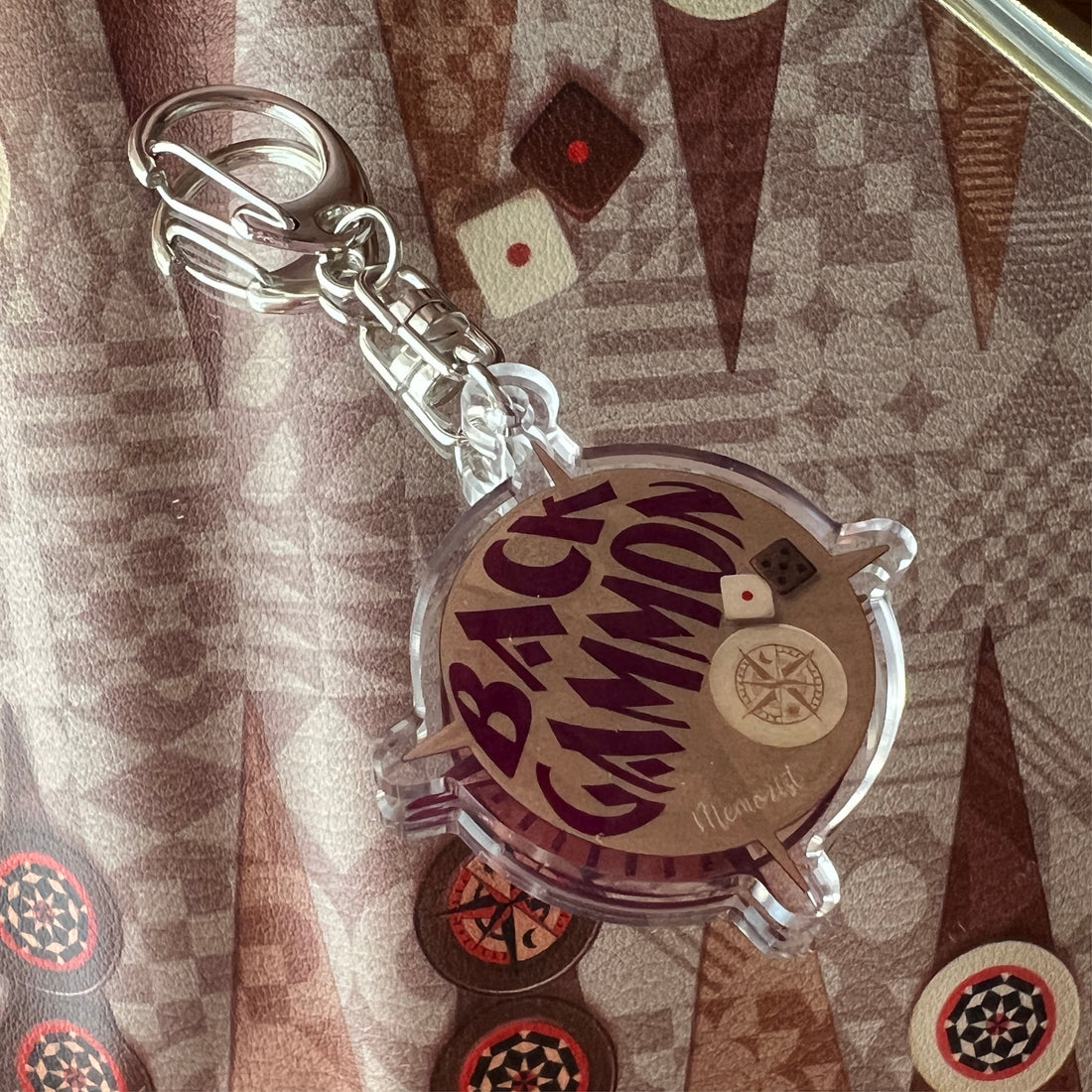 Limited Logo Acrylic Keychain: NEO Backgammon