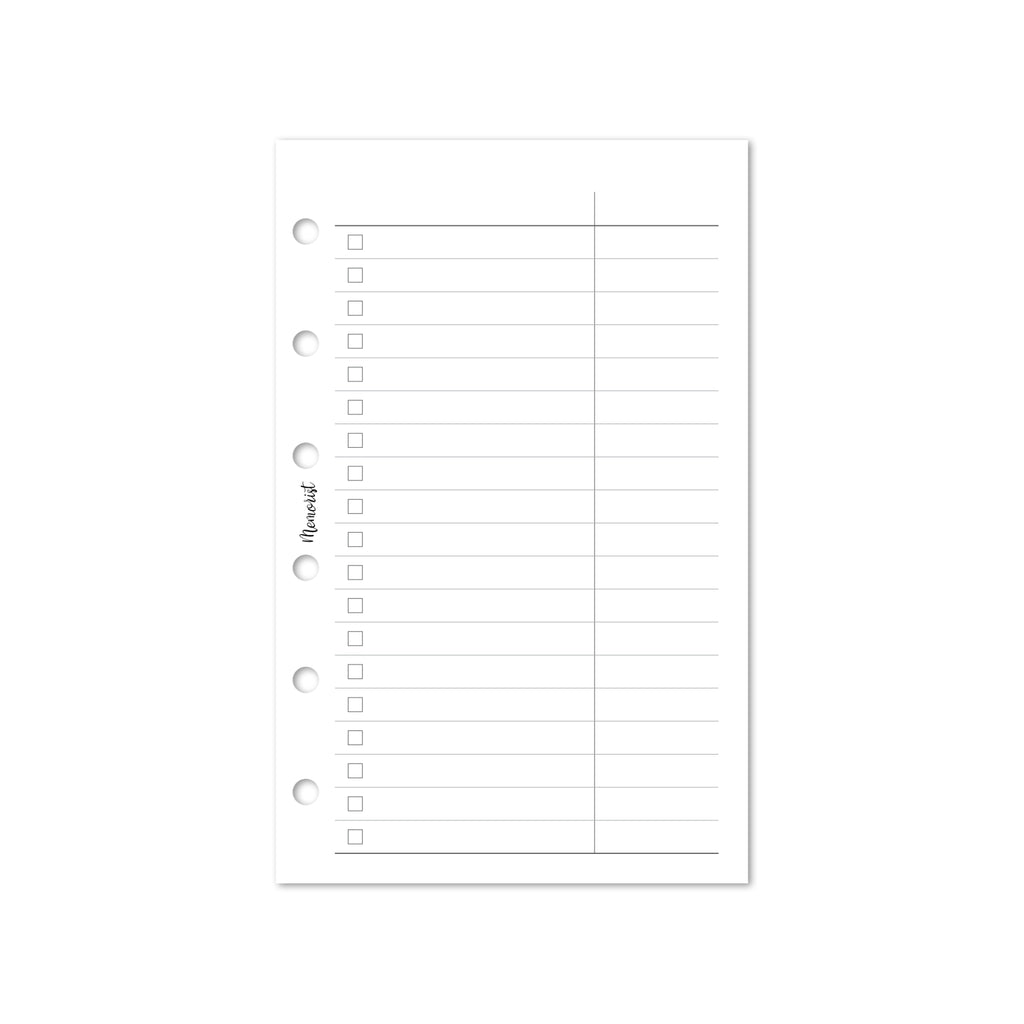 Check List (Pocket Size)