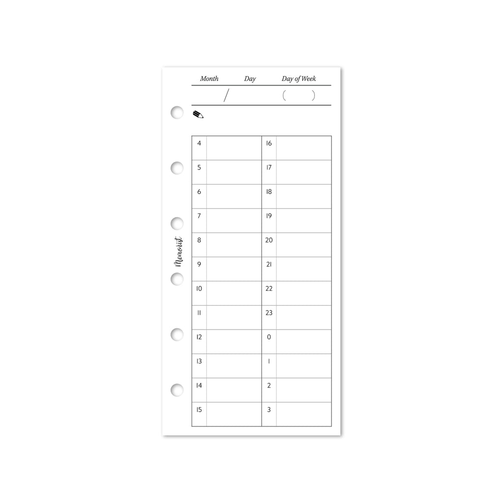 Daily Schedule (Pocket Narrow Size)