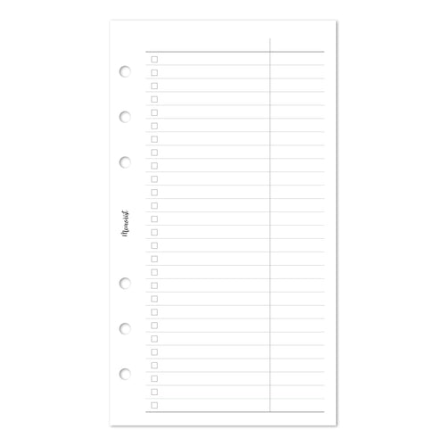Check List (Personal Size)