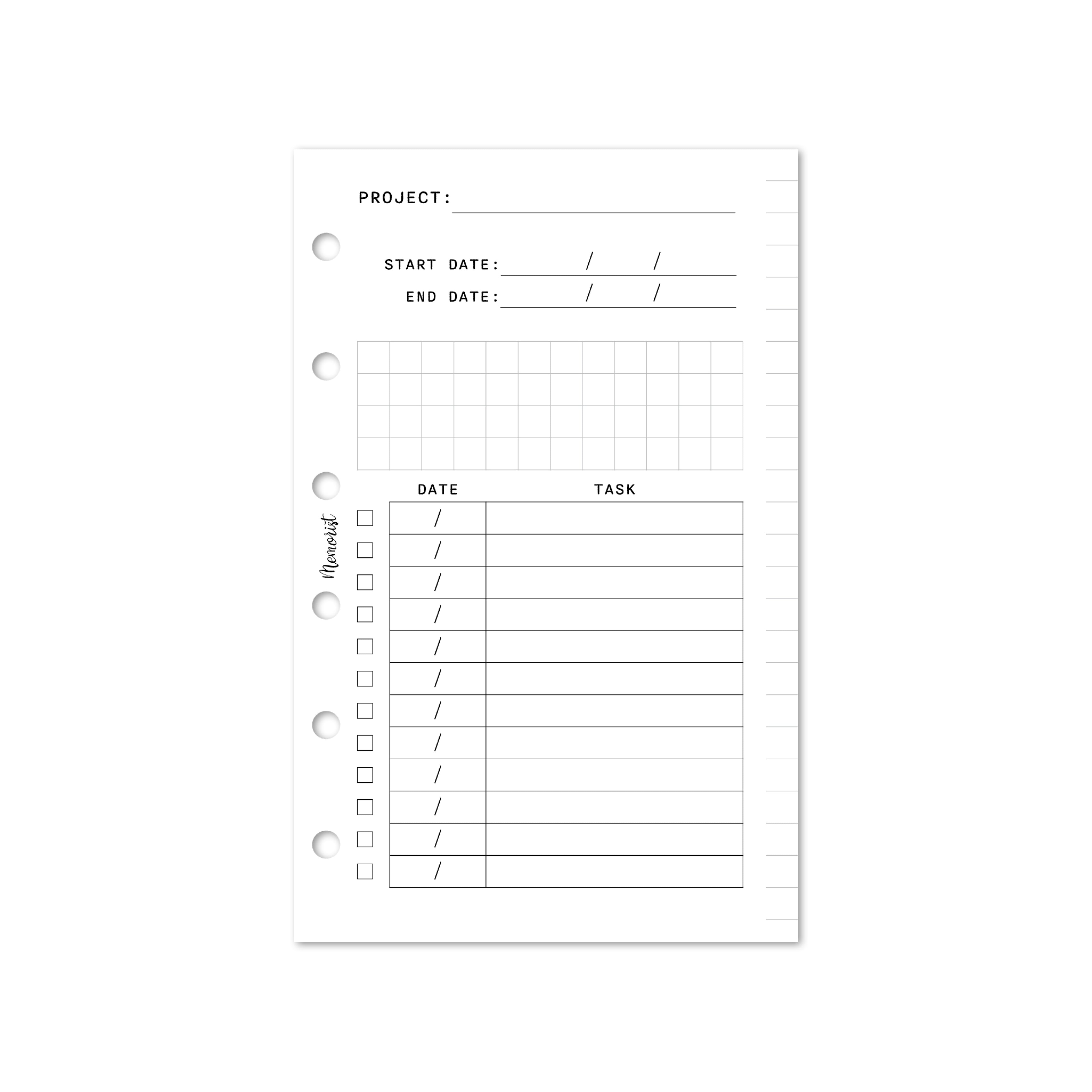 Project Planner  (Pocket Size)