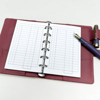 Premium Refill Expense List (Pocket Size)