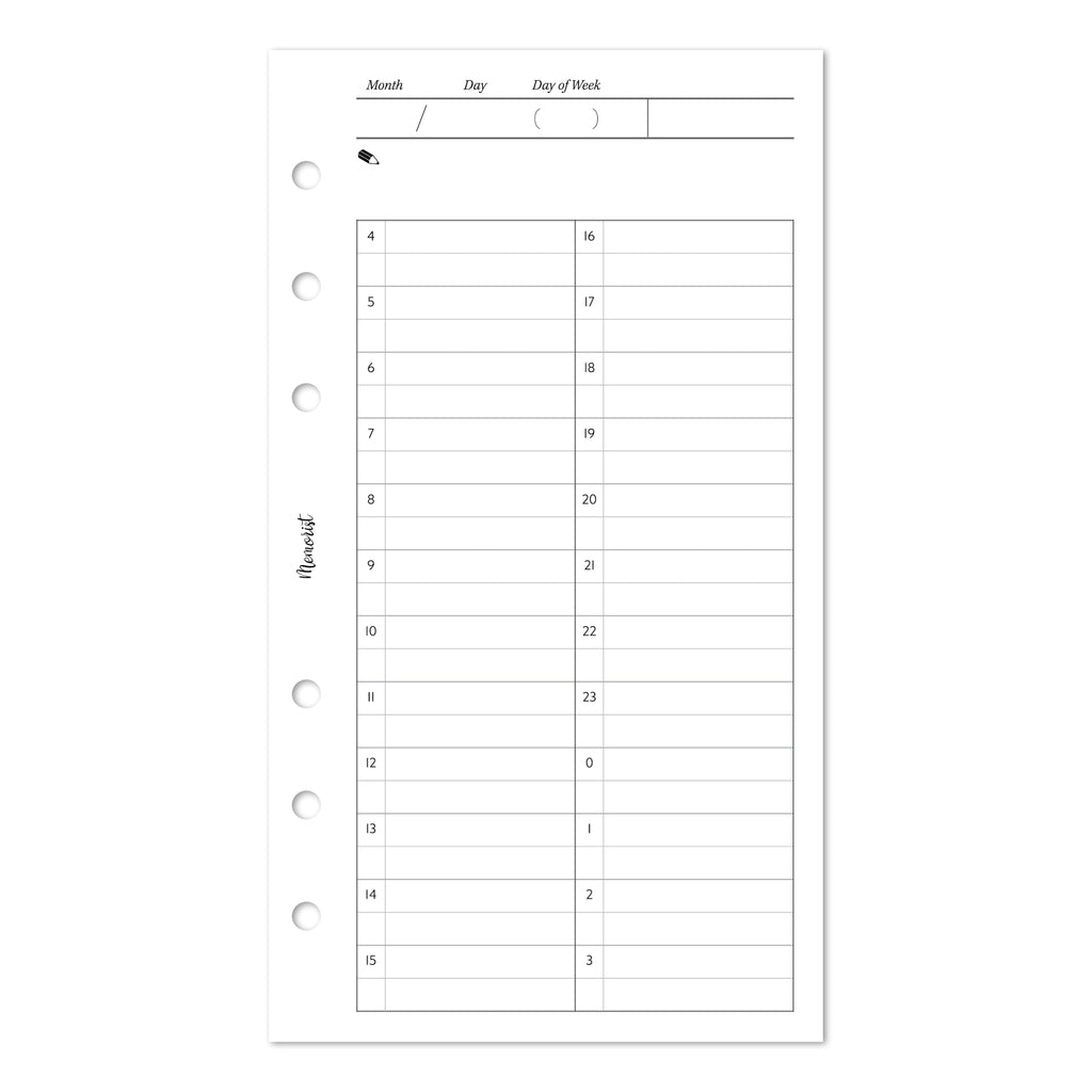 Daily Schedule (Personal Size)