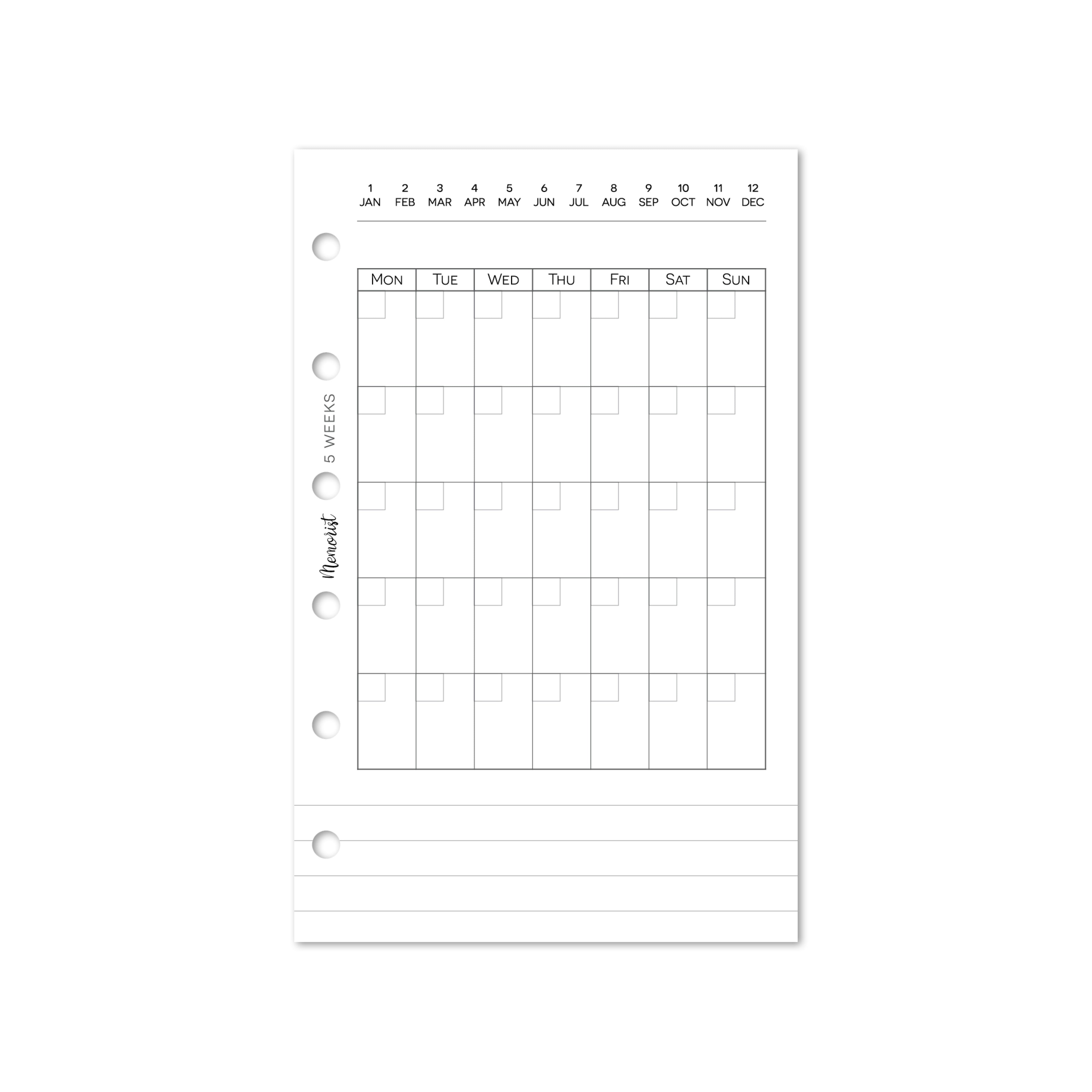 Mini Calendar (Pocket Size)