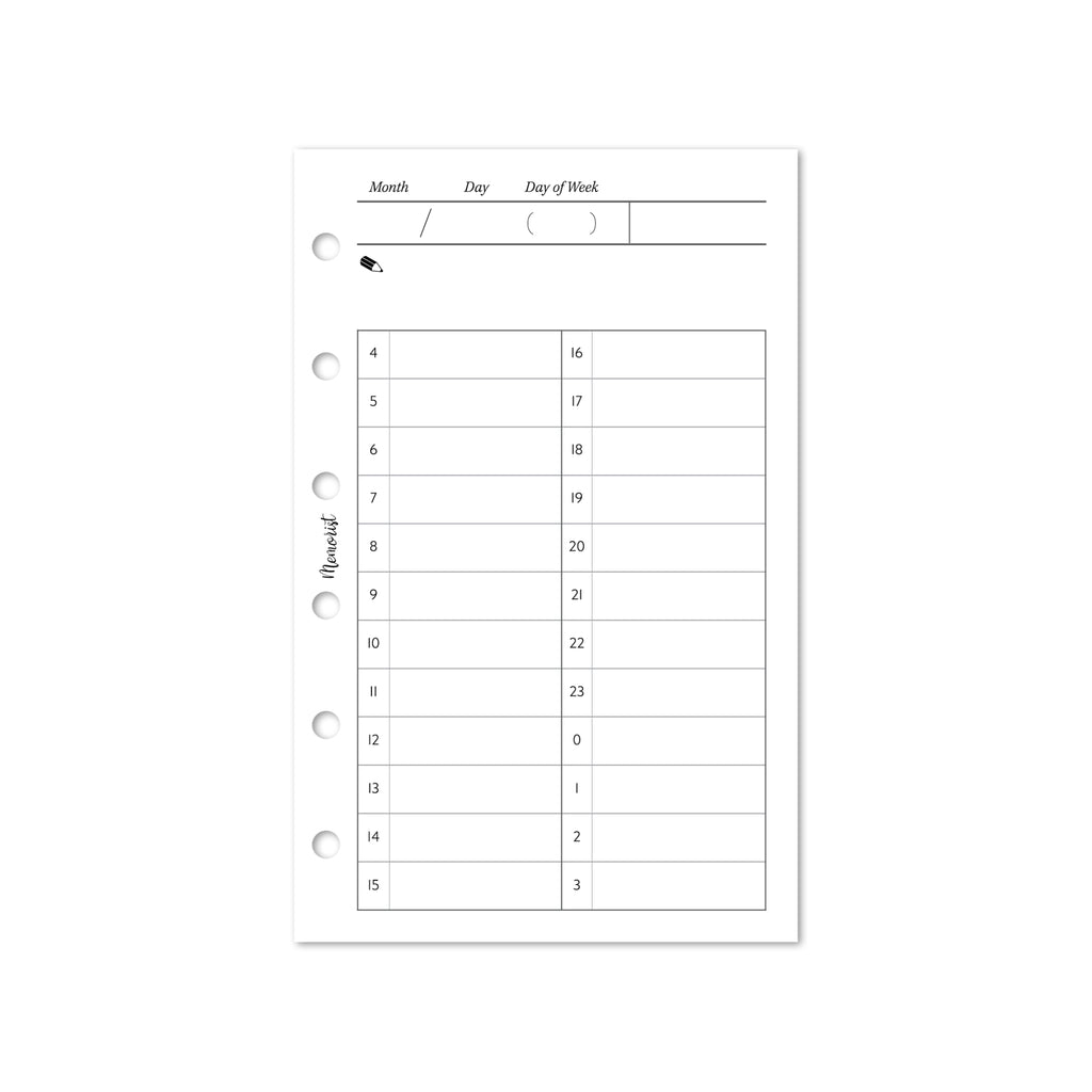 Daily Schedule (Pocket Size)