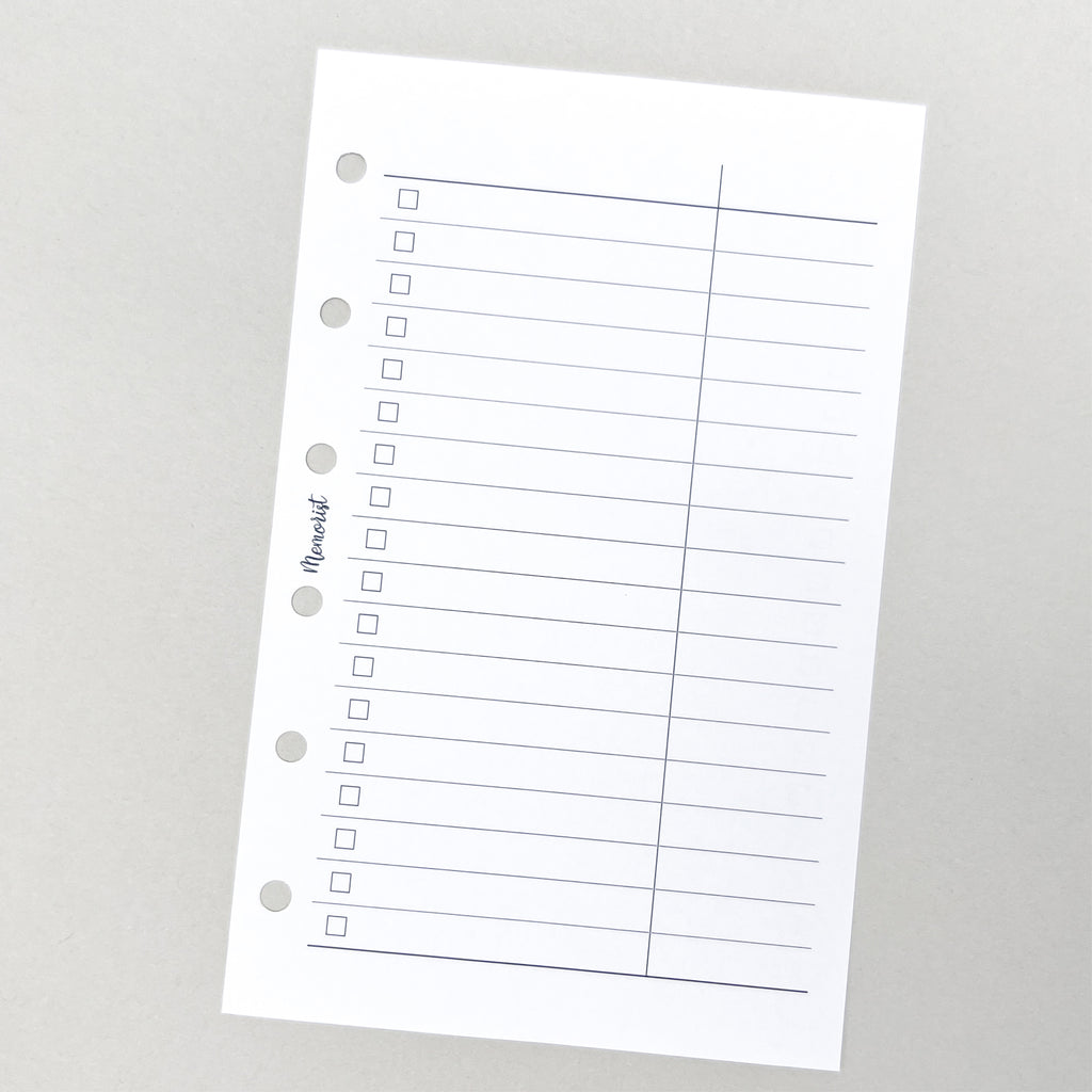 Check List (Pocket Size)