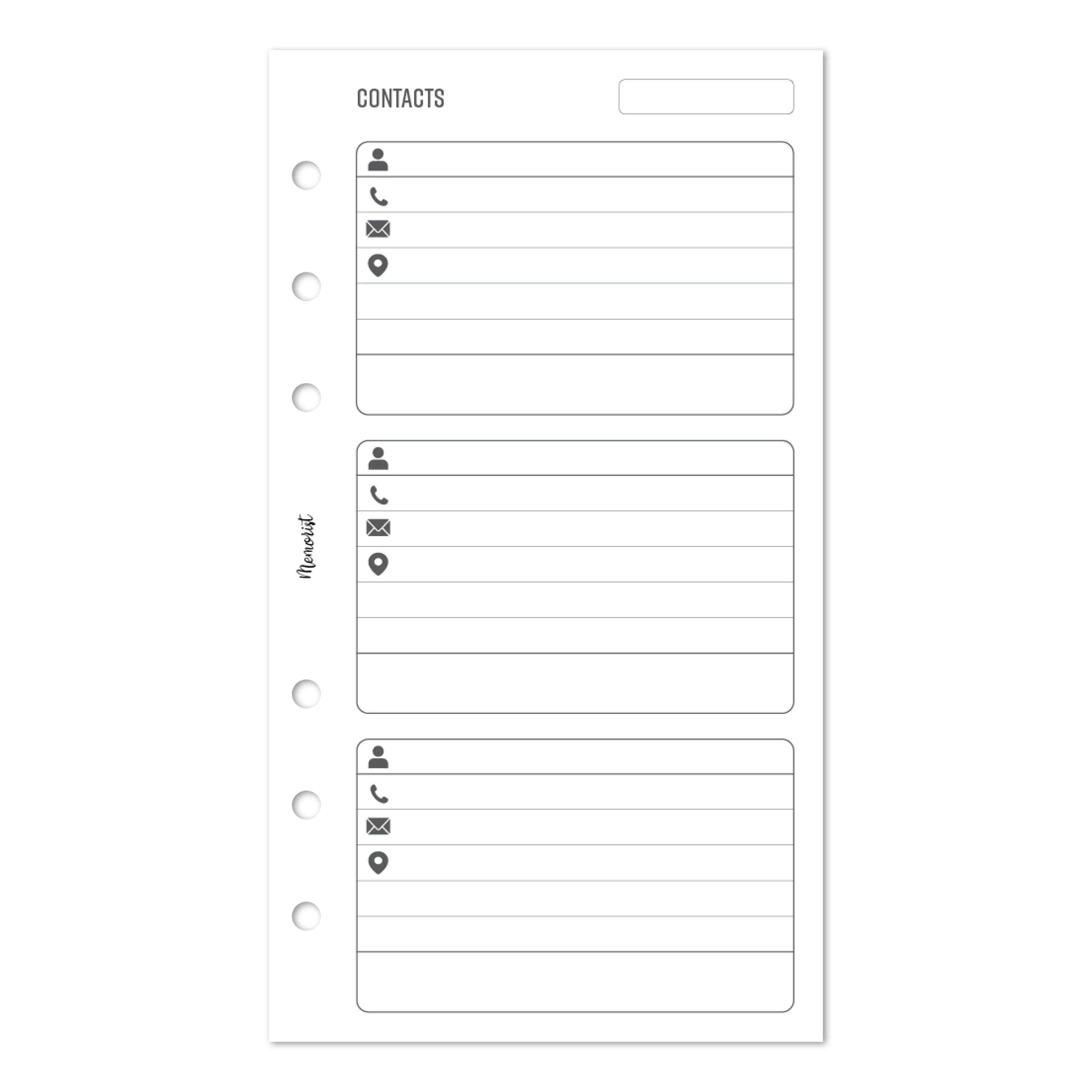Contancts (Personal Size)