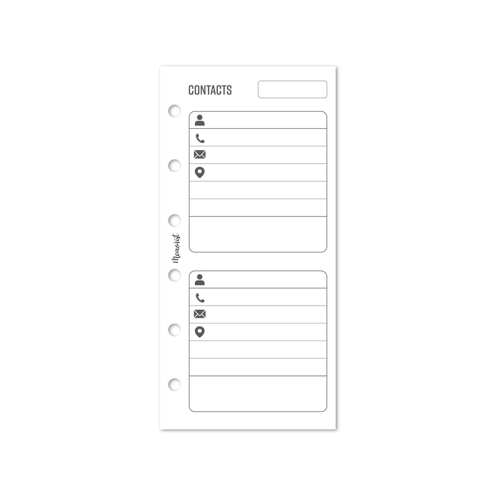 Contacts (Pocket Narrow Size)