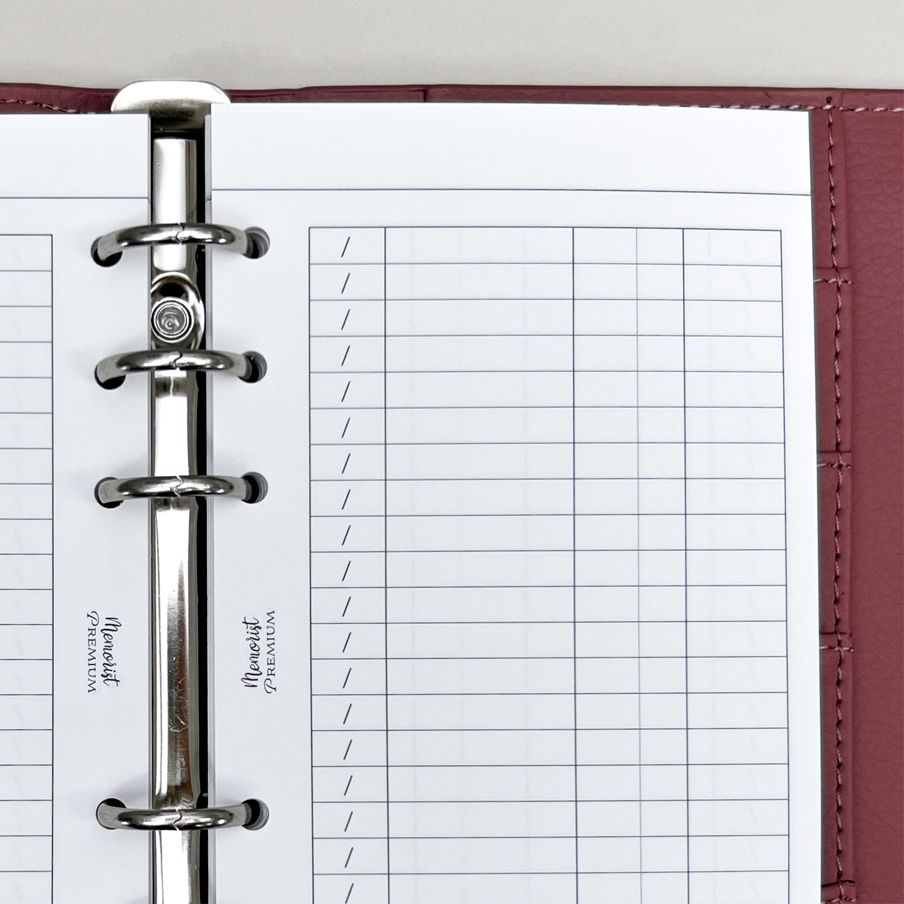 Premium Refill Expense List (Personal Size)
