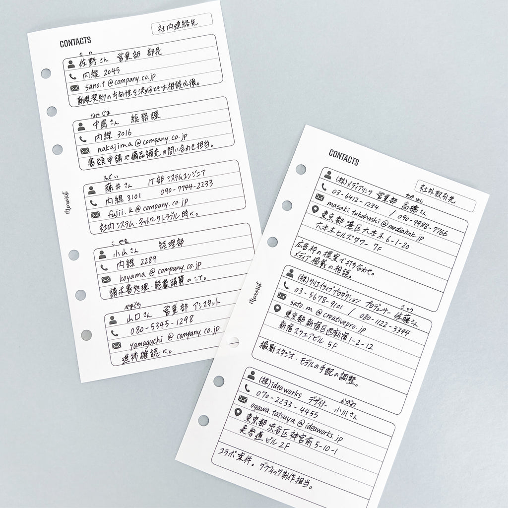 Contancts (Personal Size)