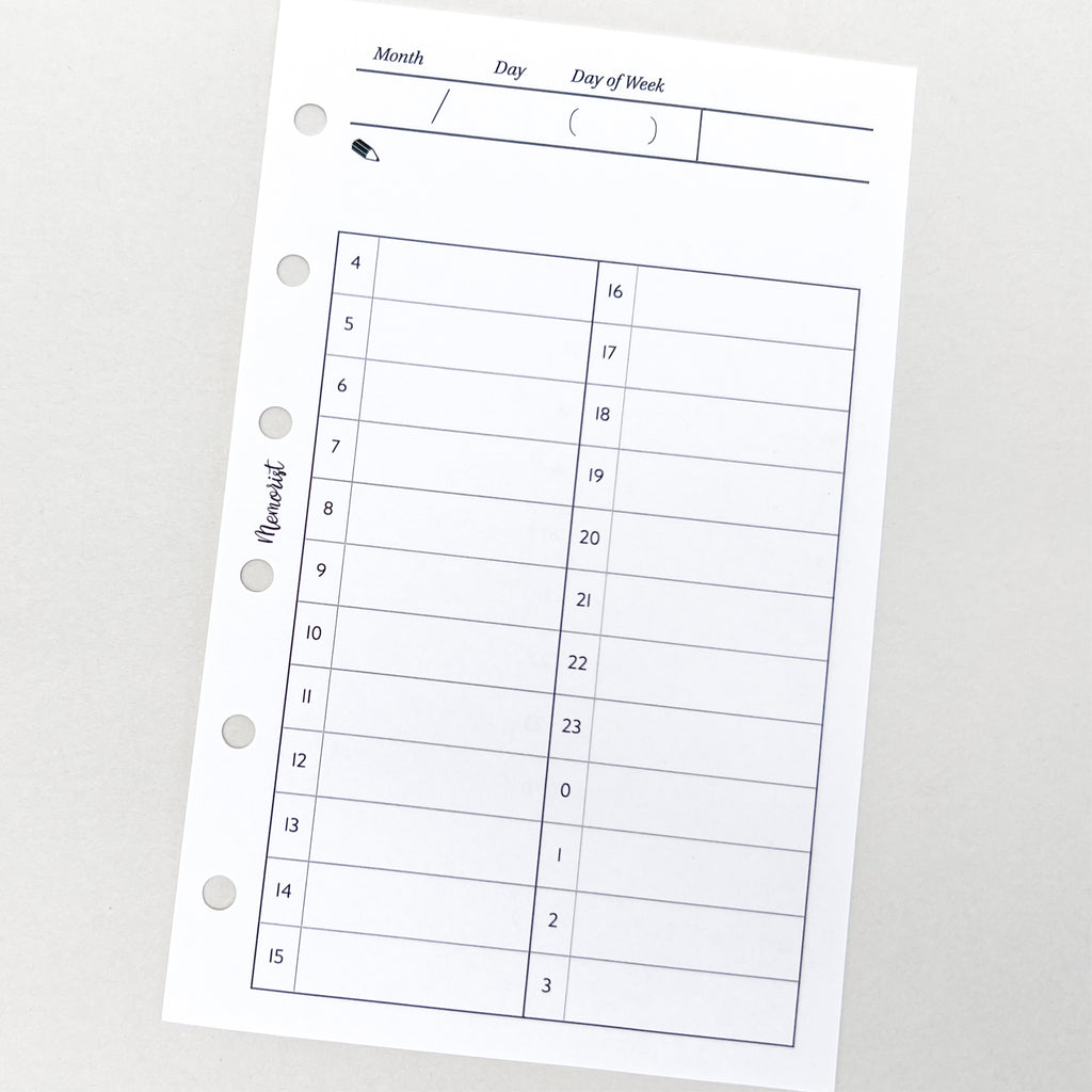 Daily Schedule (Pocket Size)