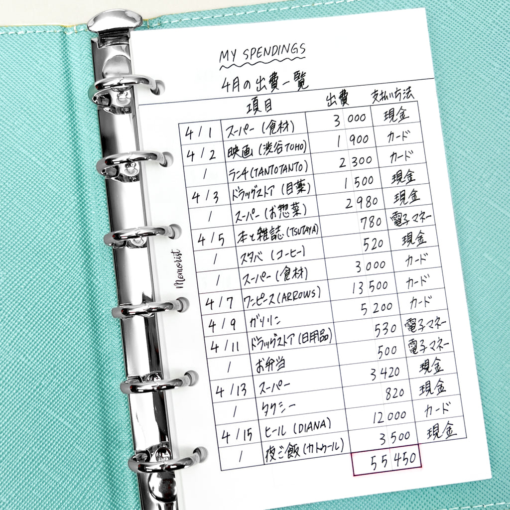 Expense List (Pocket Size)