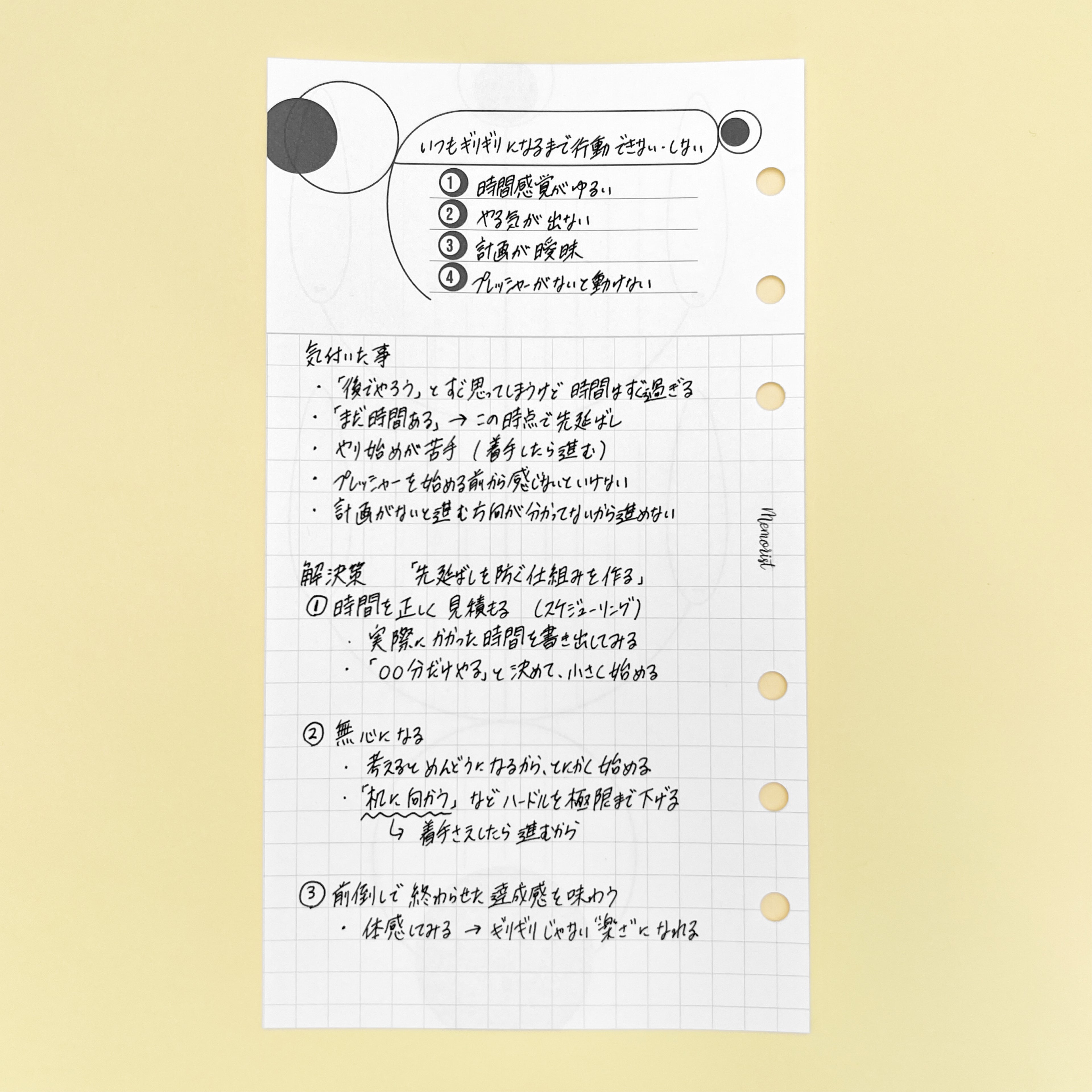Fishbone Diagram (Personal Size)