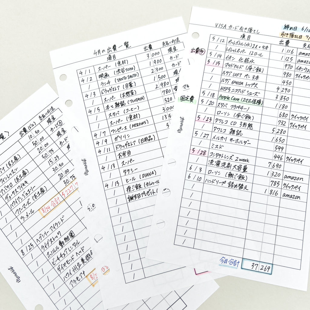 Expense List (Personal Size)