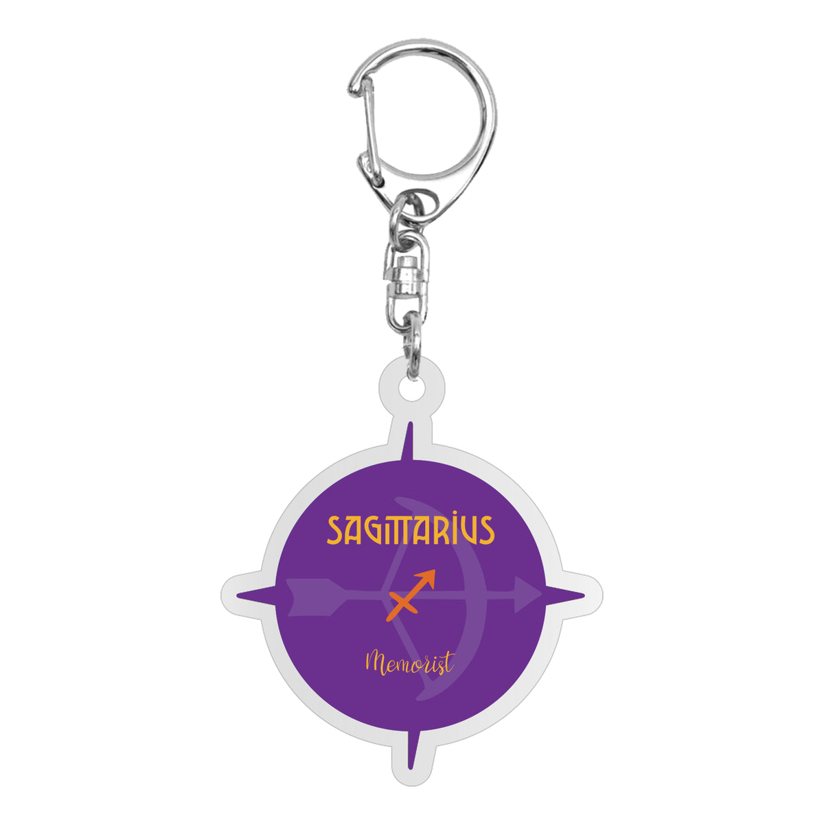 Logo Zodiac Acrylic Keychain: Sagittarius