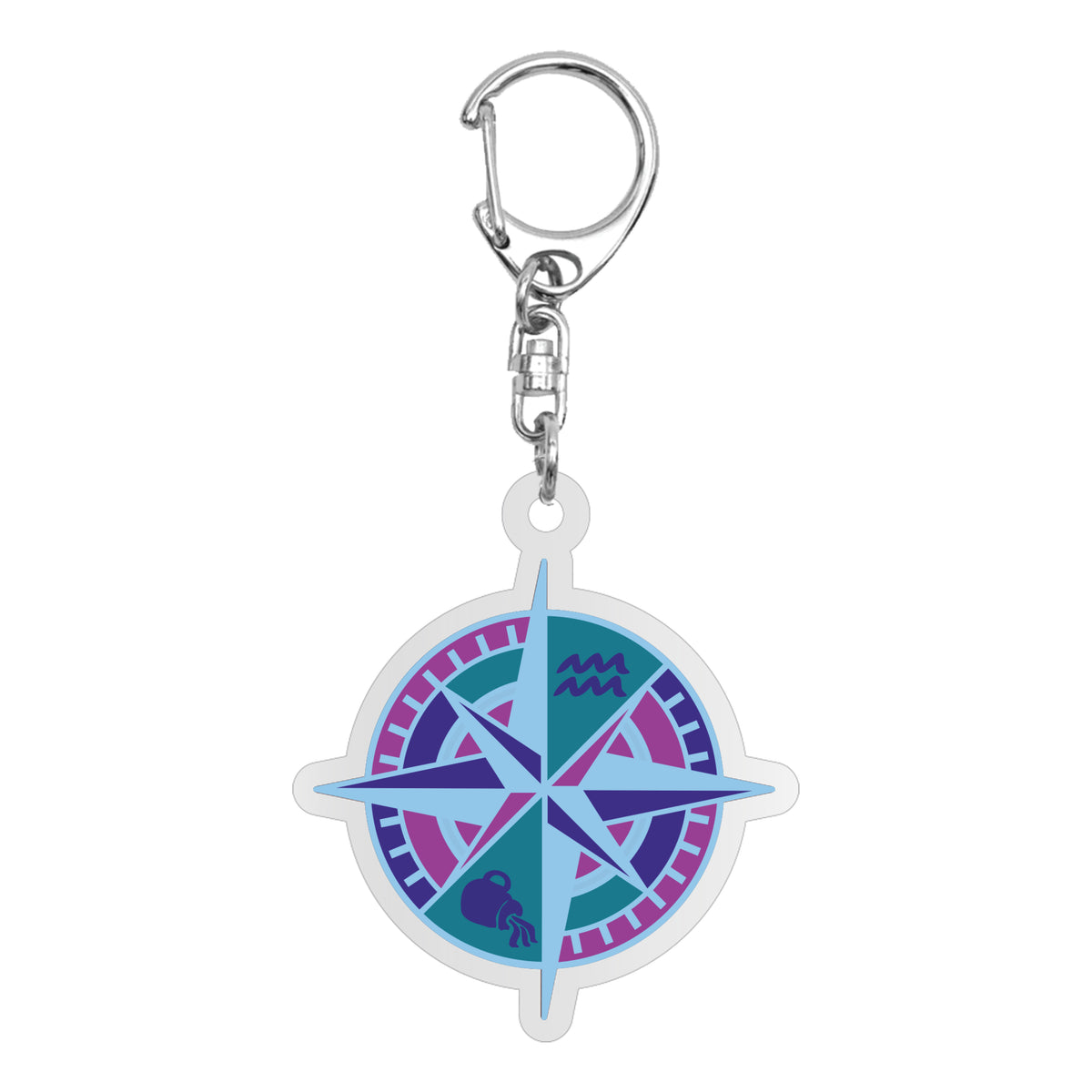Logo Zodiac Acrylic Keychain: Aquarius