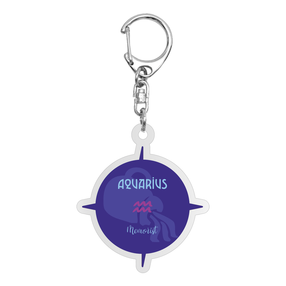 Logo Zodiac Acrylic Keychain: Aquarius