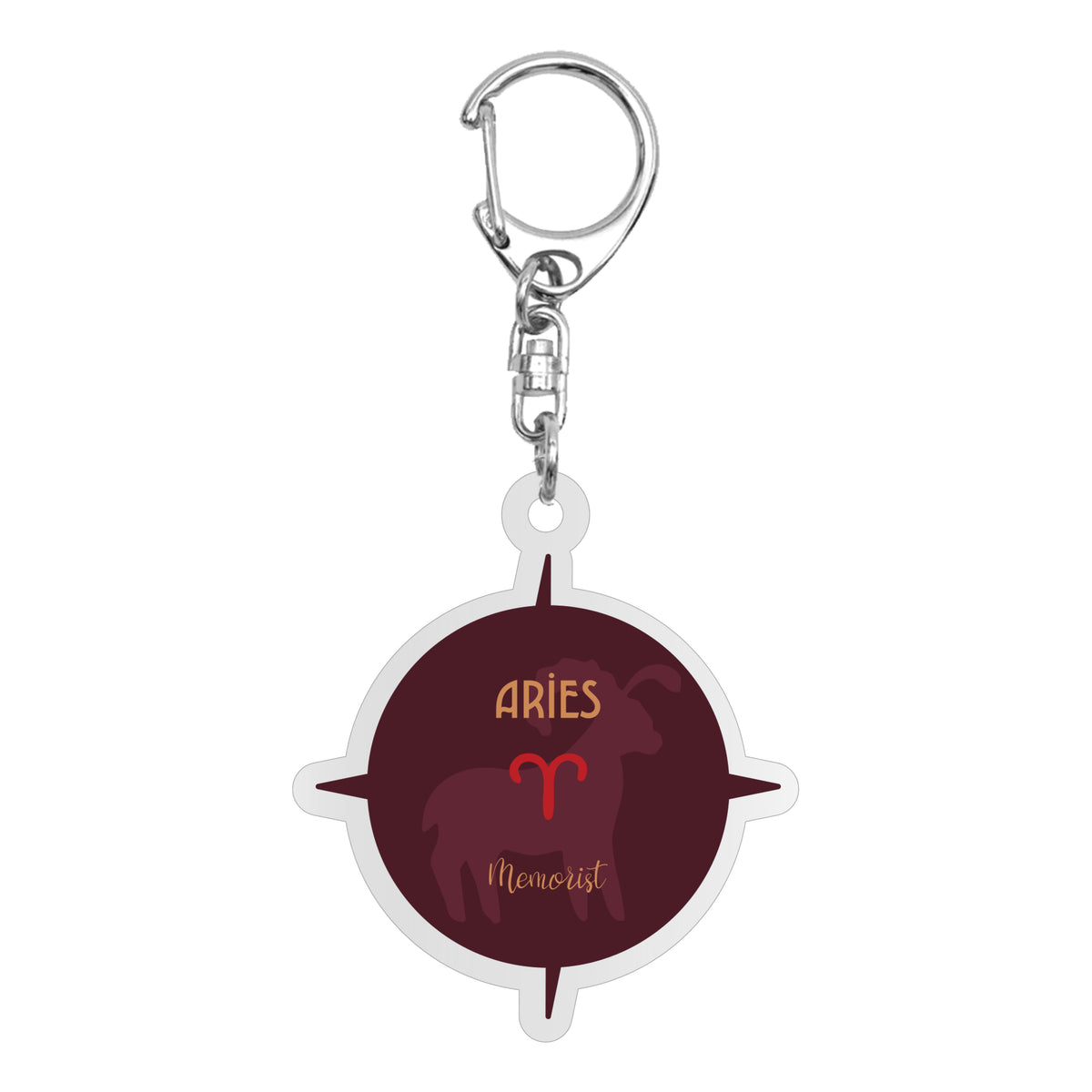 Logo Zodiac Acrylic Keychain: Aries