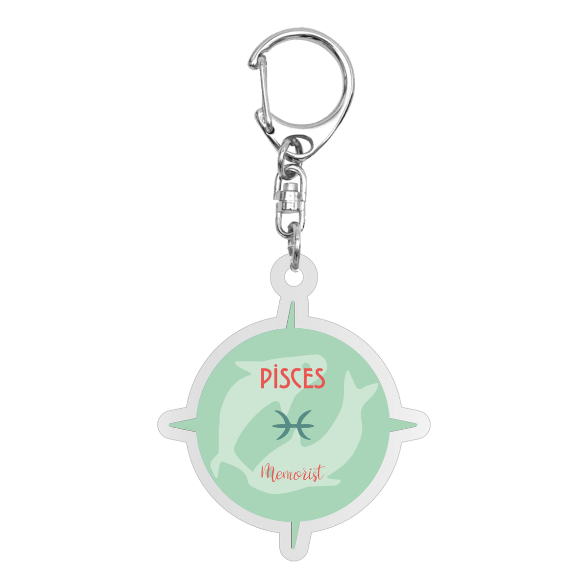 Logo Zodiac Acrylic Keychain: Pisces