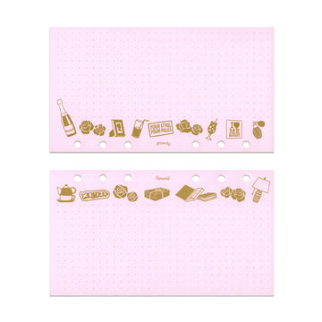 Dotted-Grid Color Sideway Refill【Pink x Pink】(Personal Size)