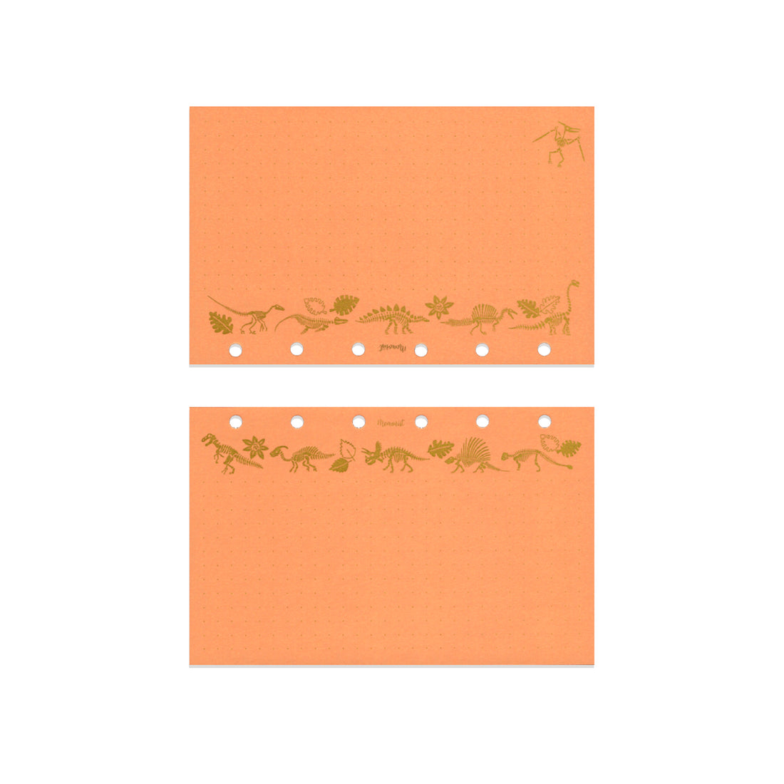 Dotted-Grid Color Sideway Refill【Orange x Dino】(Pocket Size)