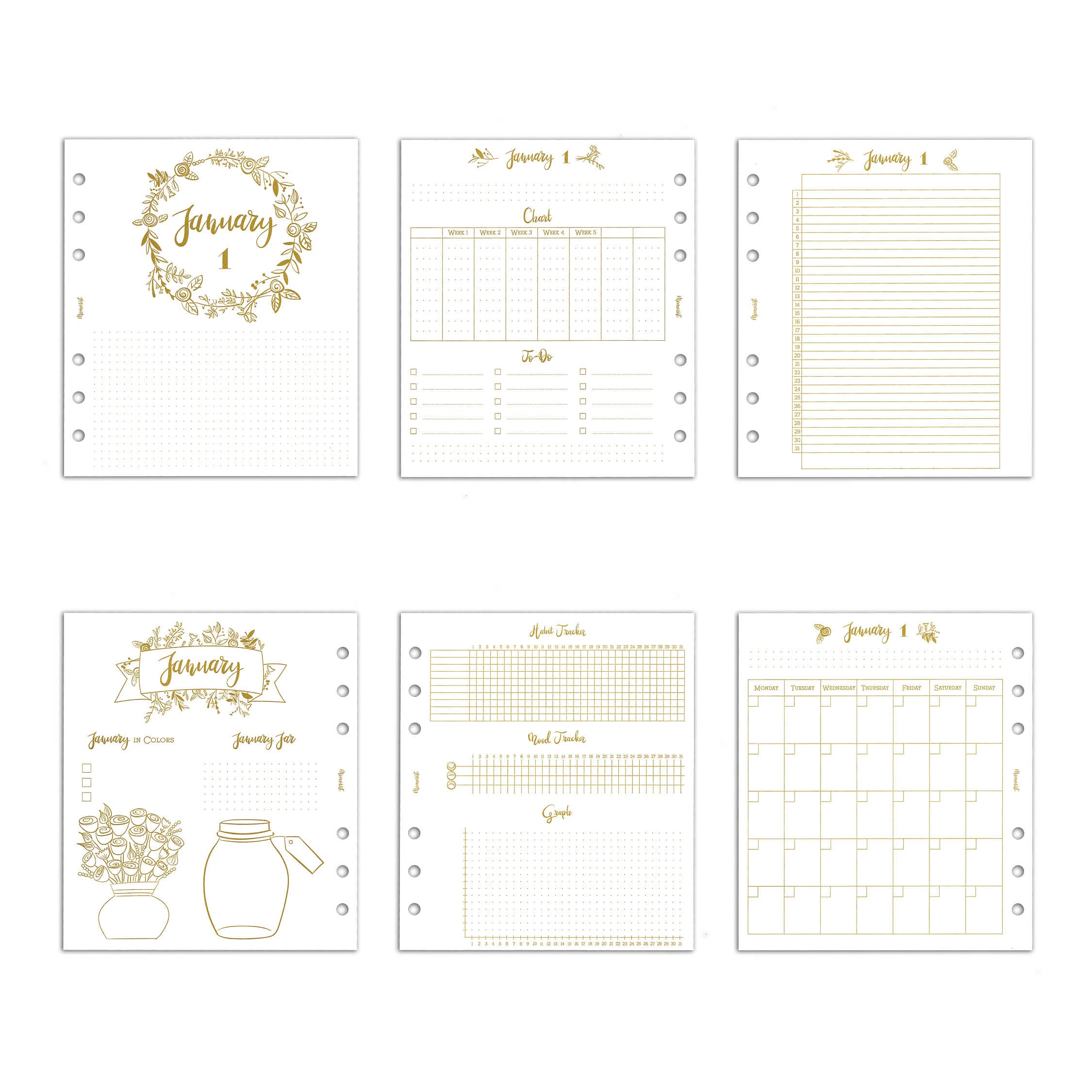 All-in-1 Monthly (HBxWA5 Size Refill)