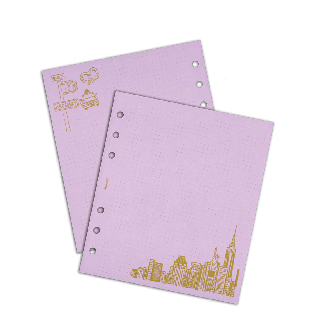 Dotted-Grid Color Refill【Lavender x New York】(HBxWA5 Size)