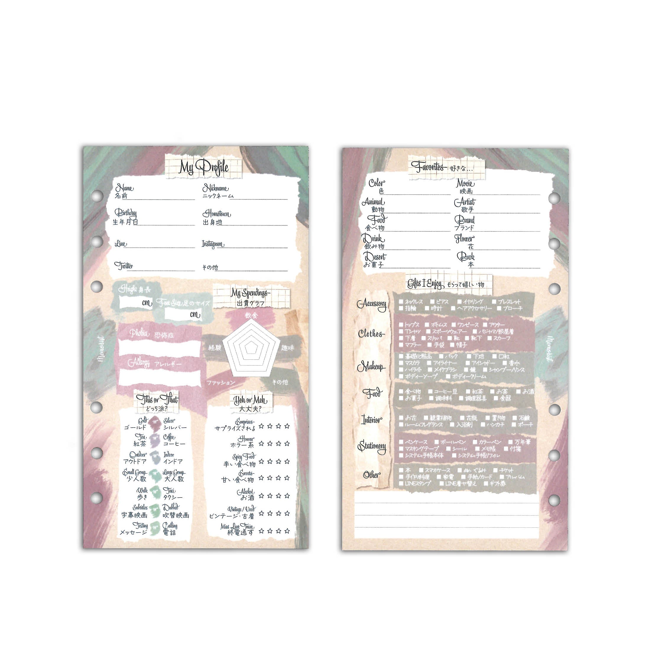 PROFILE BOOK《Collaboration w/ Takechiyo》 (Personal Size Refill)