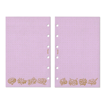 Dotted-Grid Color【Lavender x Comic】(Pocket Size Refill)